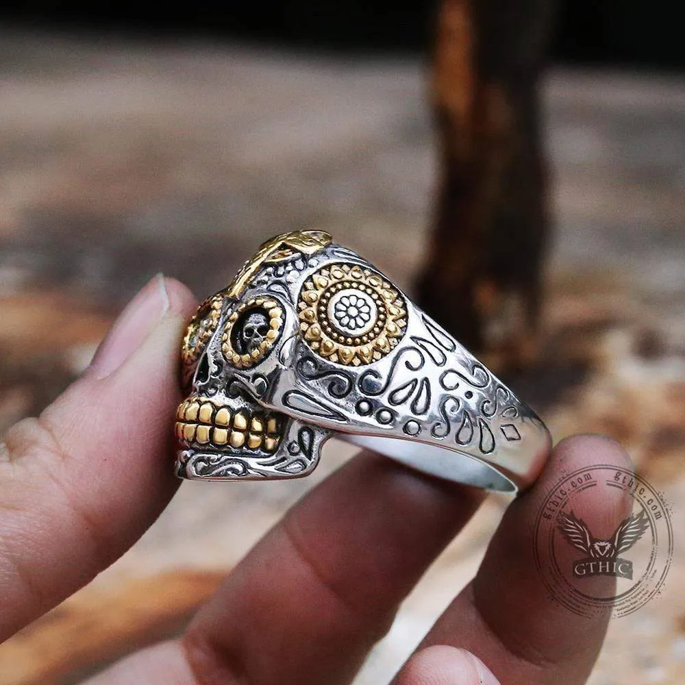 Vintage Cross Sugar Skull Ring sold by GTHIC product image thumbnail 4