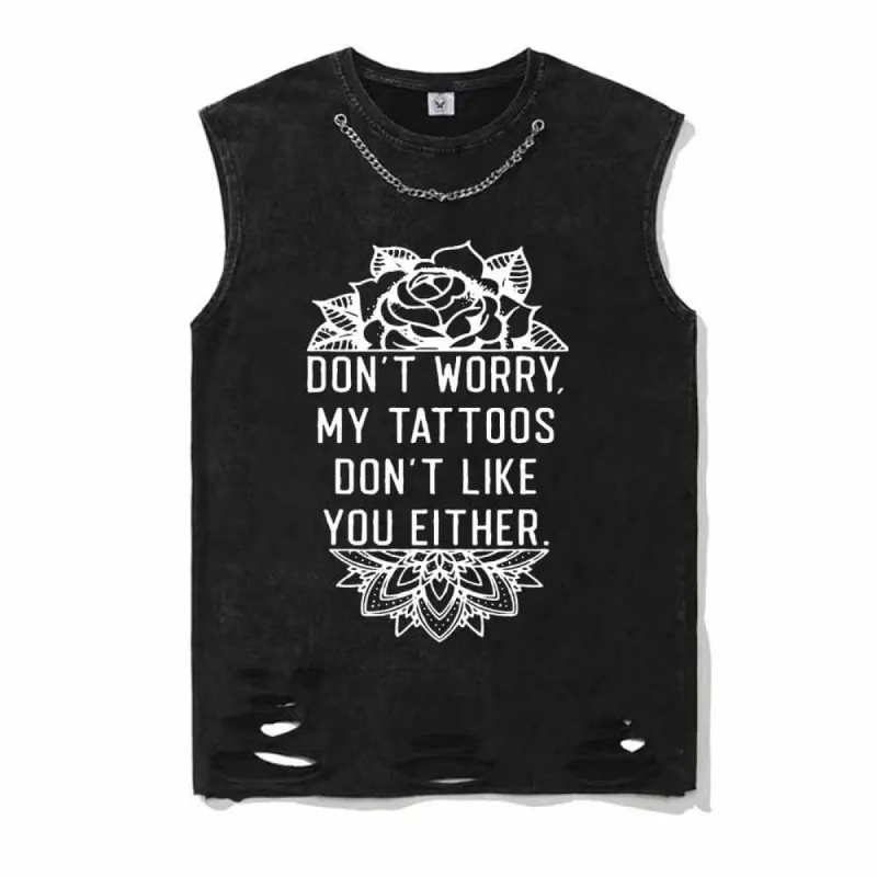 Tattoos Saying With Flower Vest Top sold by GTHIC
