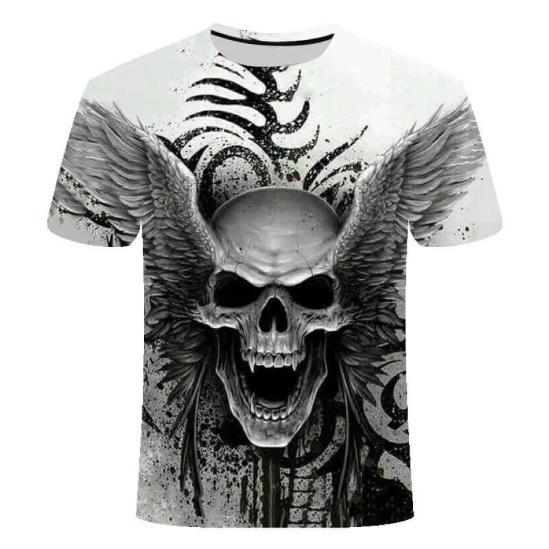 Winged Skull Polyester  T-shirt sold by GTHIC