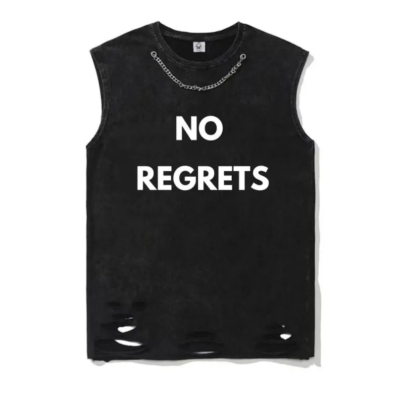 No Regrets Vintage Washed Cotton Vest Top sold by GTHIC