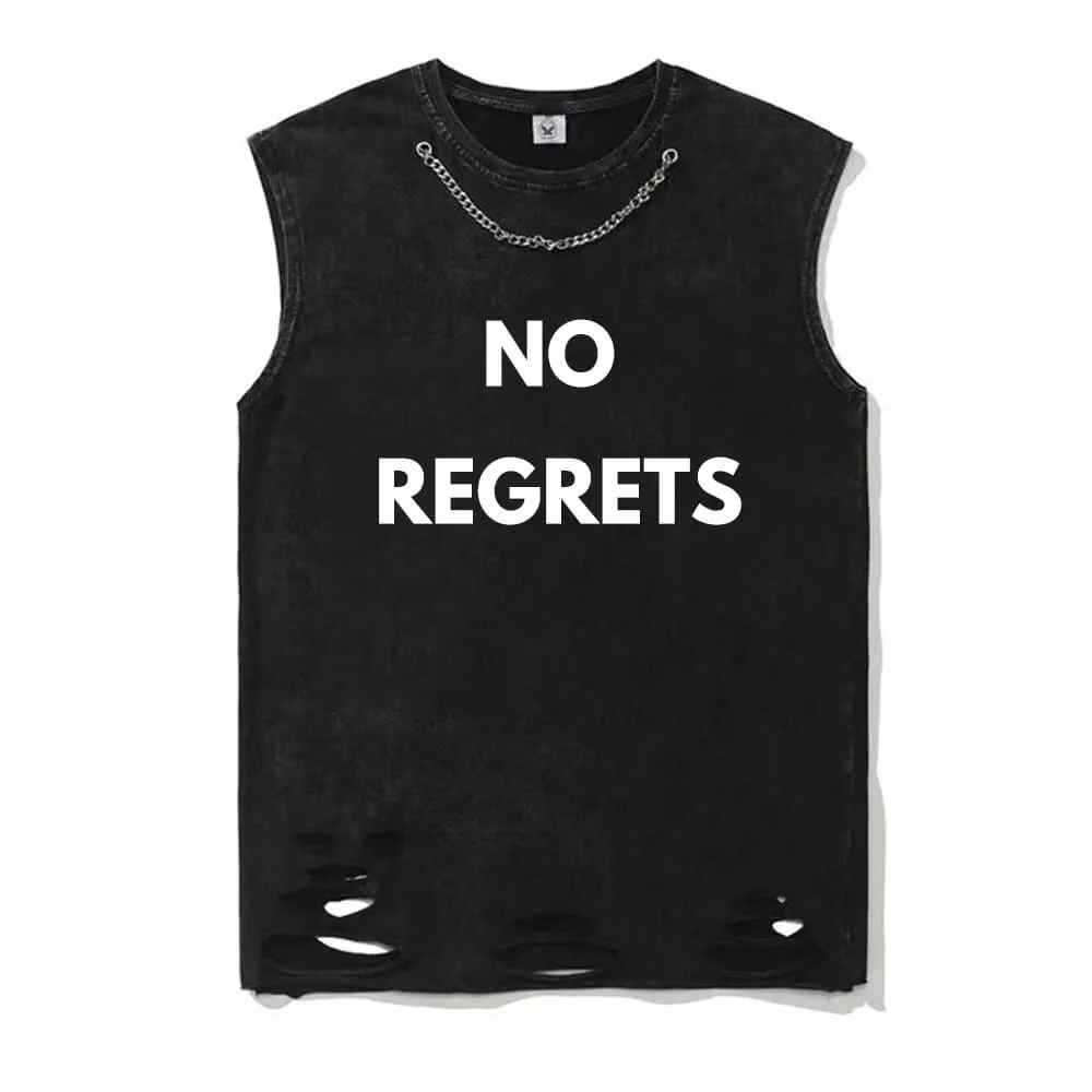 No Regrets Vintage Washed Cotton Vest Top sold by GTHIC