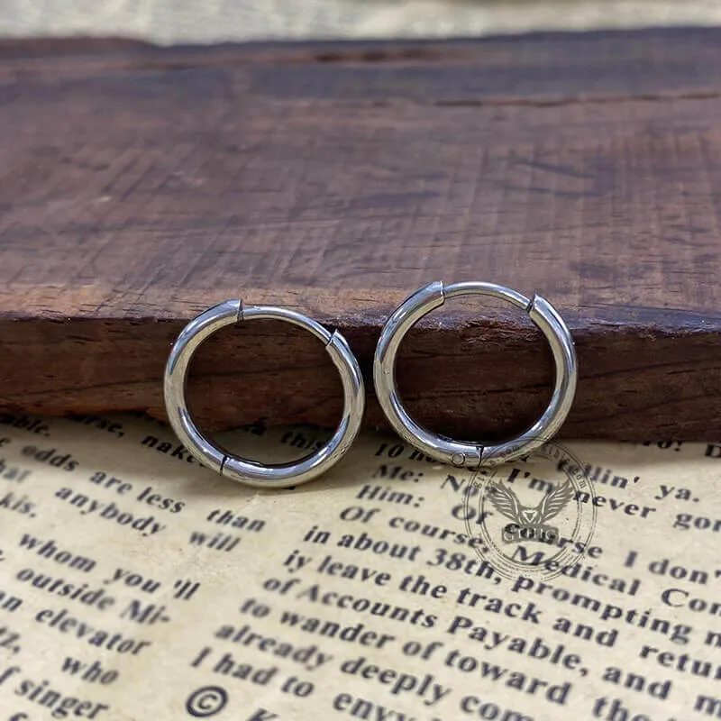 3 Pairs Minimalist Stainless Steel Hoop Earrings sold by GTHIC product image thumbnail 2