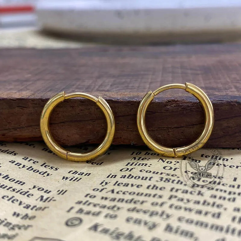 3 Pairs Minimalist Stainless Steel Hoop Earrings sold by GTHIC product image thumbnail 3