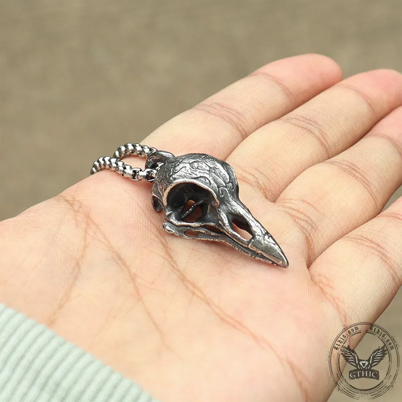 Retro Raven Stainless Steel Skull Pendant sold by GTHIC product image thumbnail 3