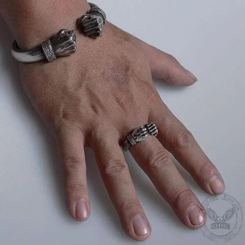 Fist of power Sterling Silver Ring sold by GTHIC product image thumbnail 4