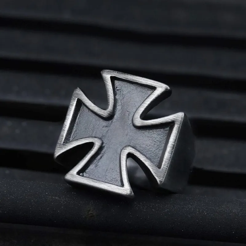 Vintage Iron Cross Stainless Steel Ring sold by GTHIC
