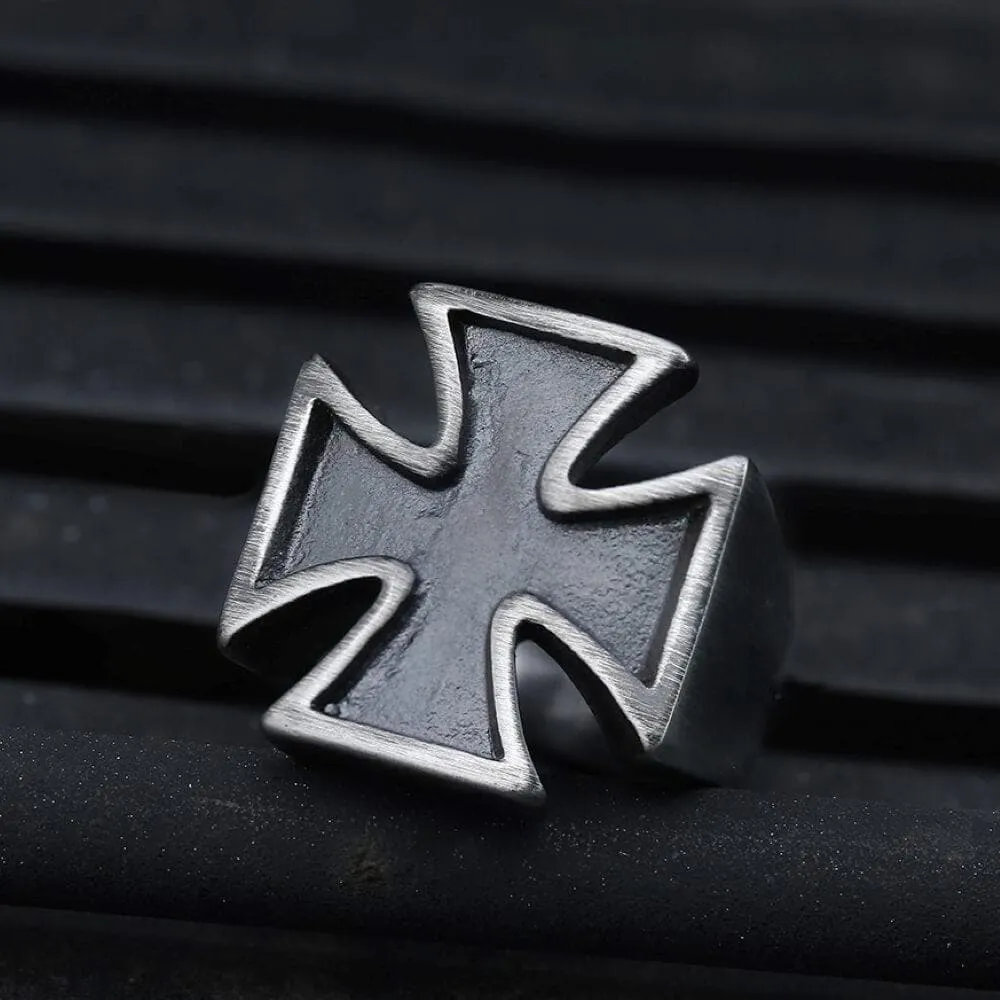 Vintage Iron Cross Stainless Steel Ring sold by GTHIC
