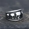 Five Skulls Stainless Steel Ring sold by GTHIC