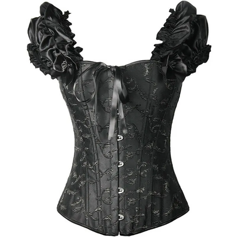 Gothic Lace Up Puff Sleeves Corset sold by GTHIC