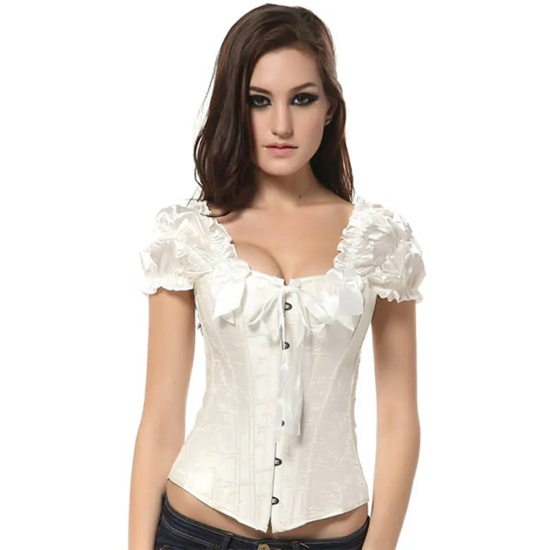 Gothic Lace Up Puff Sleeves Corset sold by GTHIC product image thumbnail 2