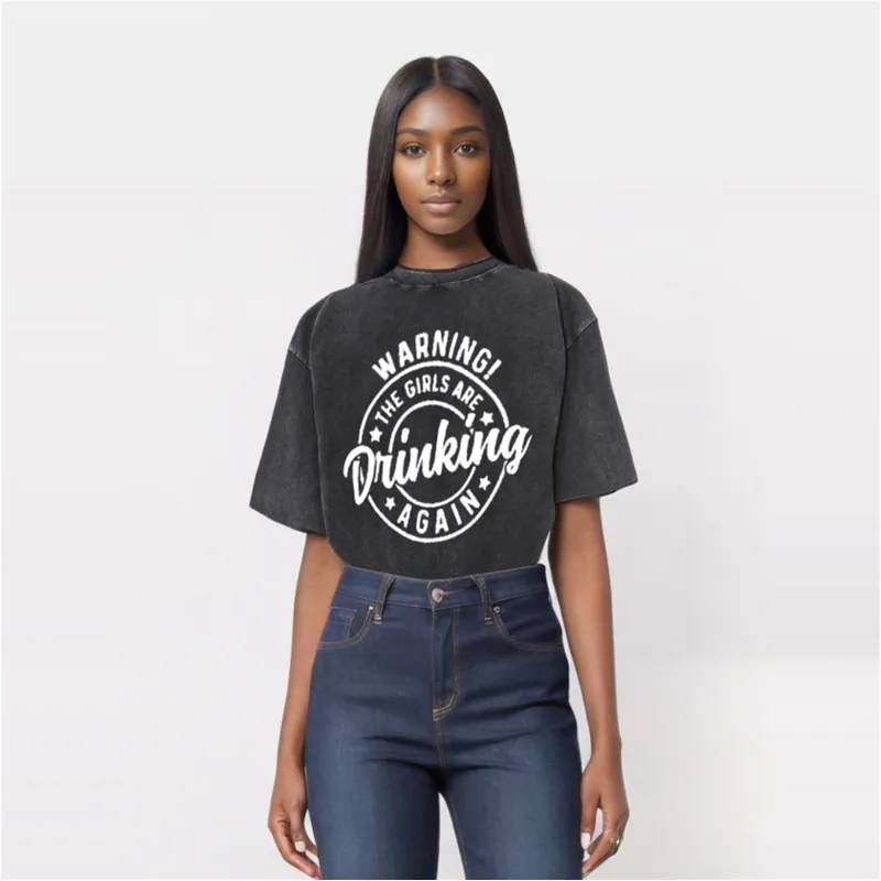 Vintage Washed Funny Drinking Short Sleeve T-shirt sold by GTHIC product image thumbnail 2