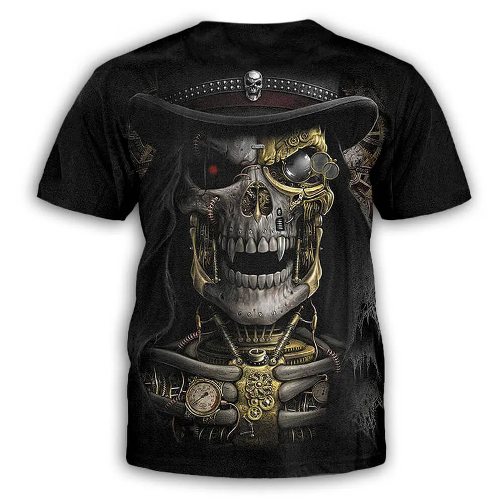 Bandit Steampunk Polyester Skull T-shirt sold by GTHIC product image thumbnail 3