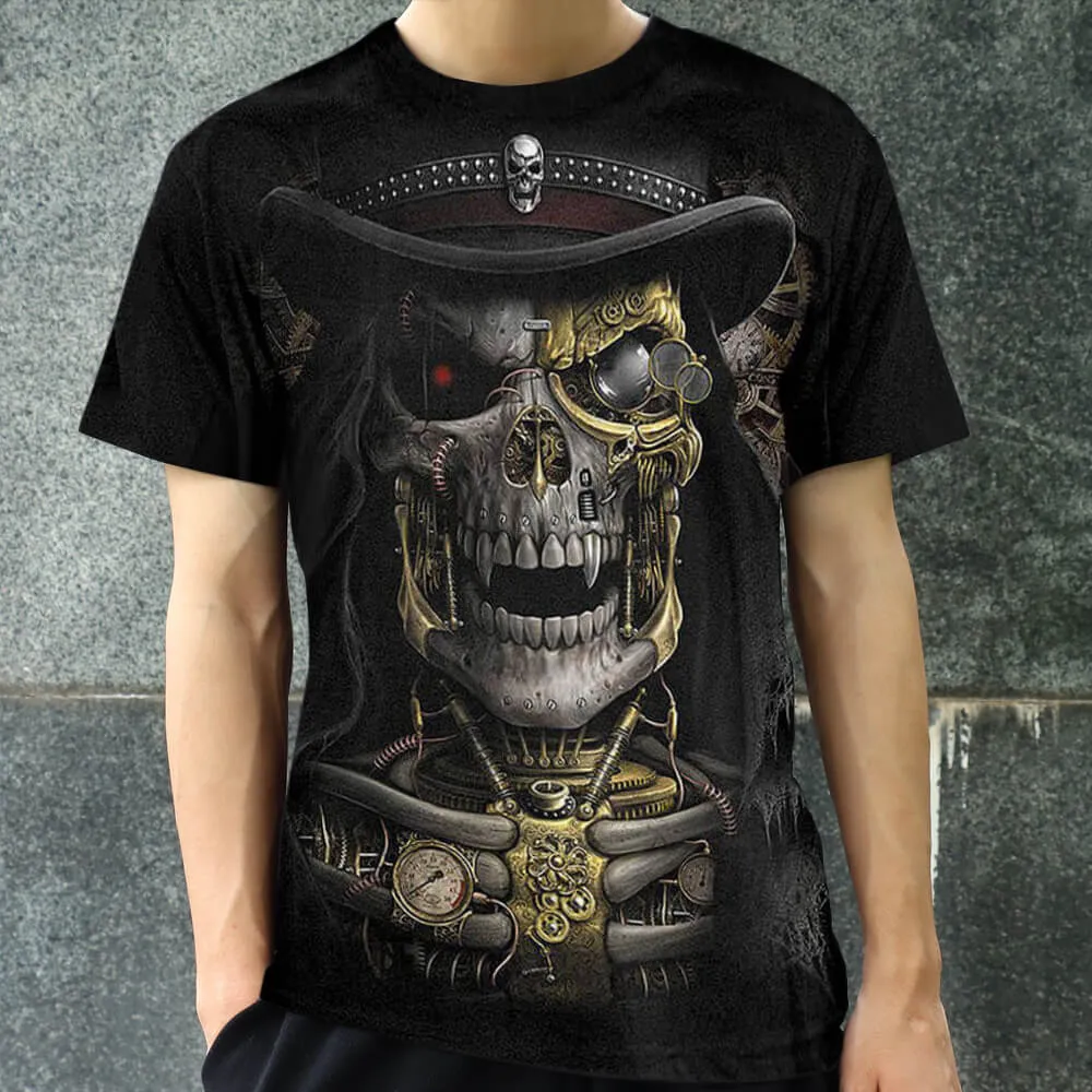 Bandit Steampunk Polyester Skull T-shirt sold by GTHIC product image thumbnail 2