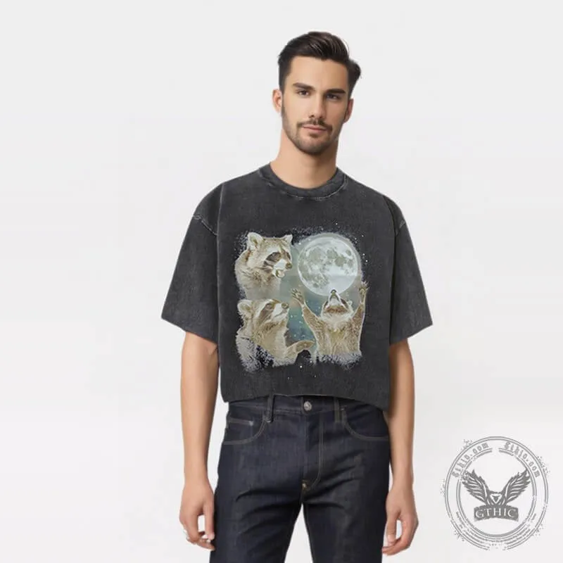 Racoons Howling At The Moon T-shirt sold by GTHIC product image thumbnail 2
