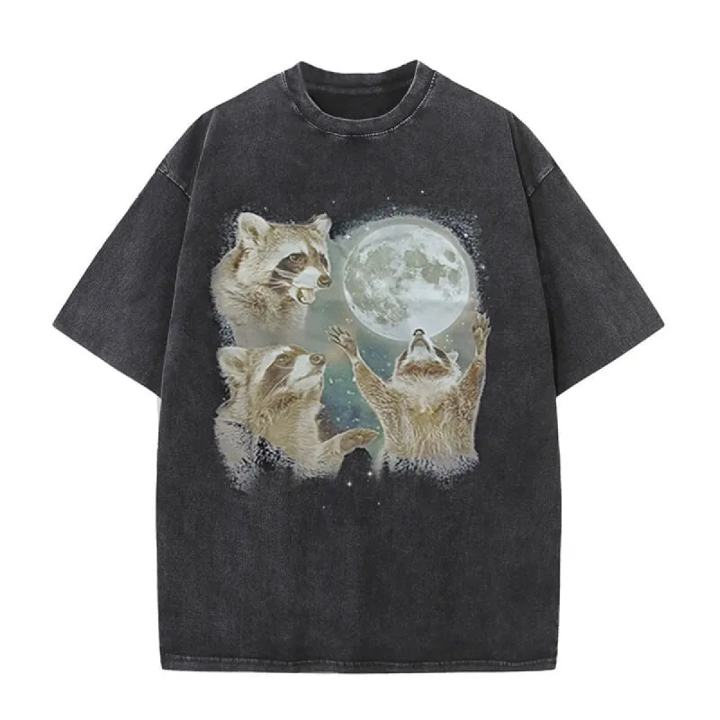 Racoons Howling At The Moon T-shirt sold by GTHIC