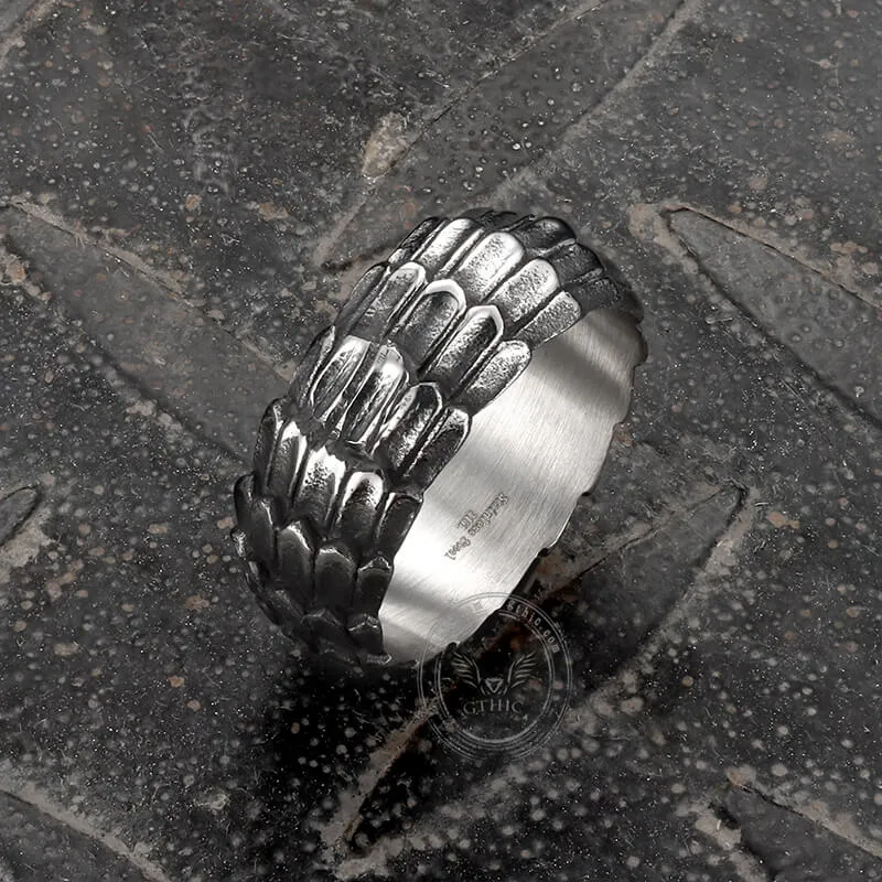 Vintage Dragon Scales Stainless Steel Ring sold by GTHIC product image thumbnail 4