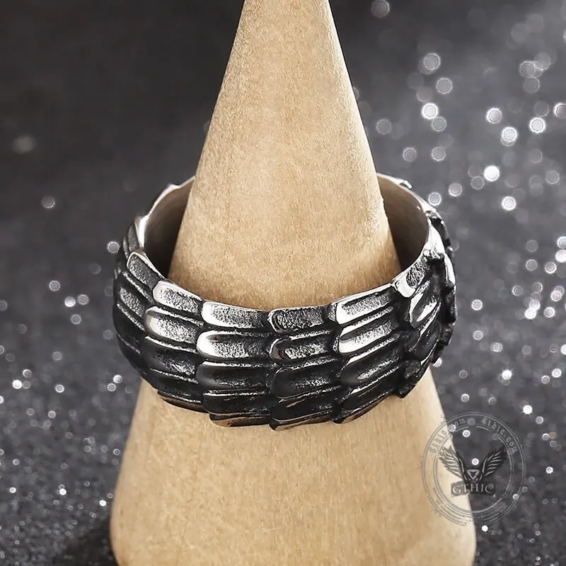 Vintage Dragon Scales Stainless Steel Ring sold by GTHIC product image thumbnail 3