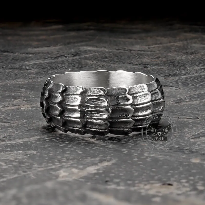 Vintage Dragon Scales Stainless Steel Ring sold by GTHIC product image thumbnail 5