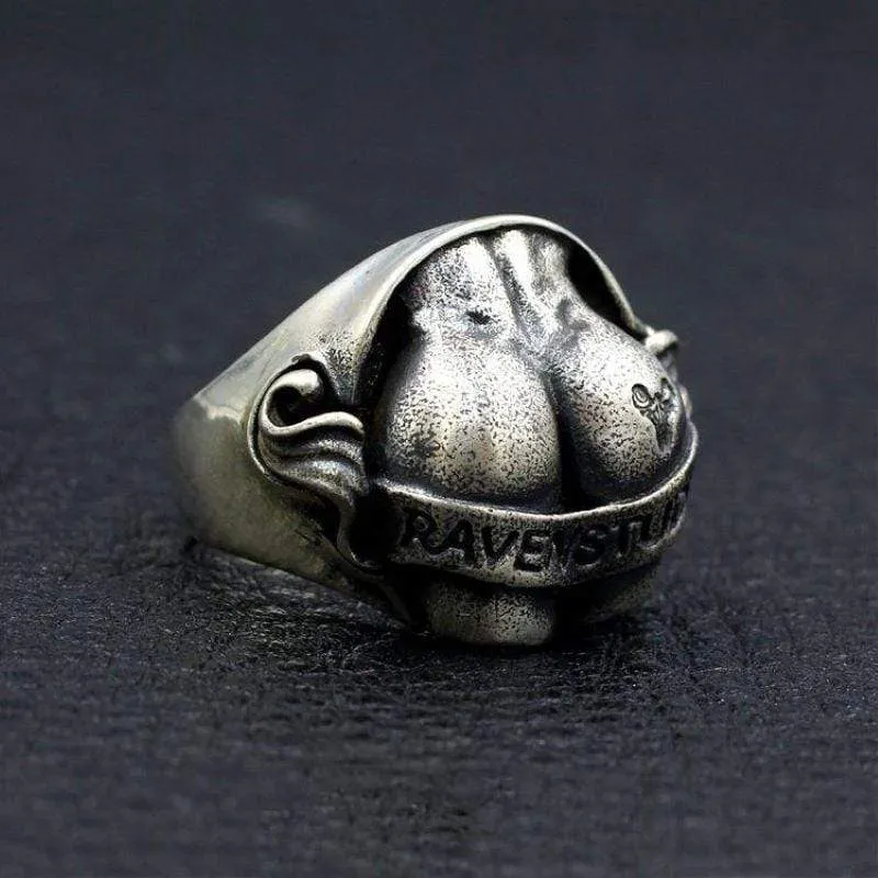 Butt Shaped Sterling Silver Ring sold by GTHIC product image thumbnail 5