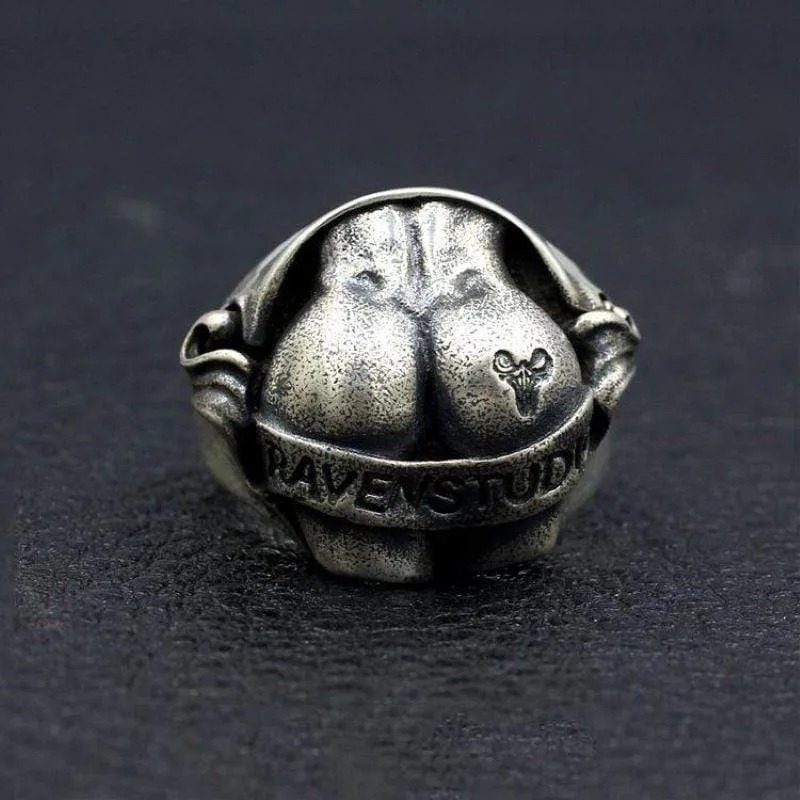 Butt Shaped Sterling Silver Ring sold by GTHIC product image thumbnail 4