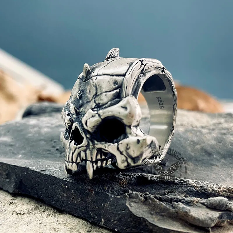 Mysterious Alien Sterling Silver Skull Ring sold by GTHIC product image thumbnail 2