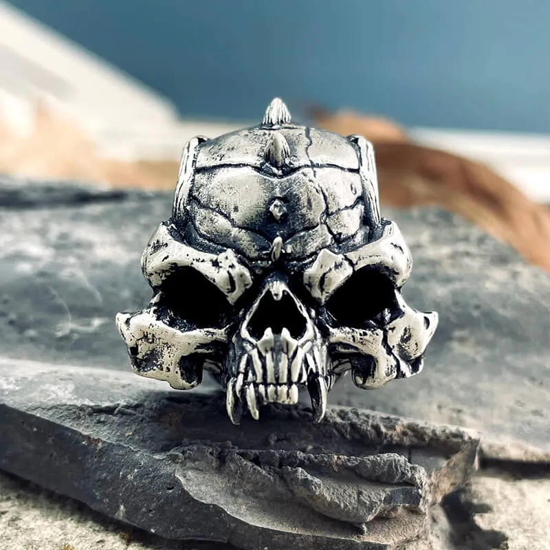 Mysterious Alien Sterling Silver Skull Ring sold by GTHIC product image thumbnail 4