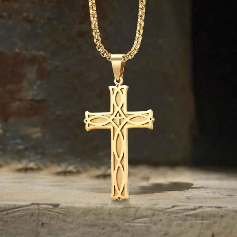 Irish Knot Stainless Steel Cross Pendant sold by GTHIC