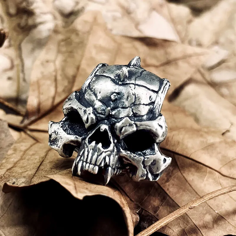 Mysterious Alien Sterling Silver Skull Ring sold by GTHIC