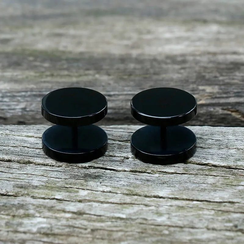 Barbell Stainless Steel Screw Stud Earrings sold by GTHIC product image thumbnail 4