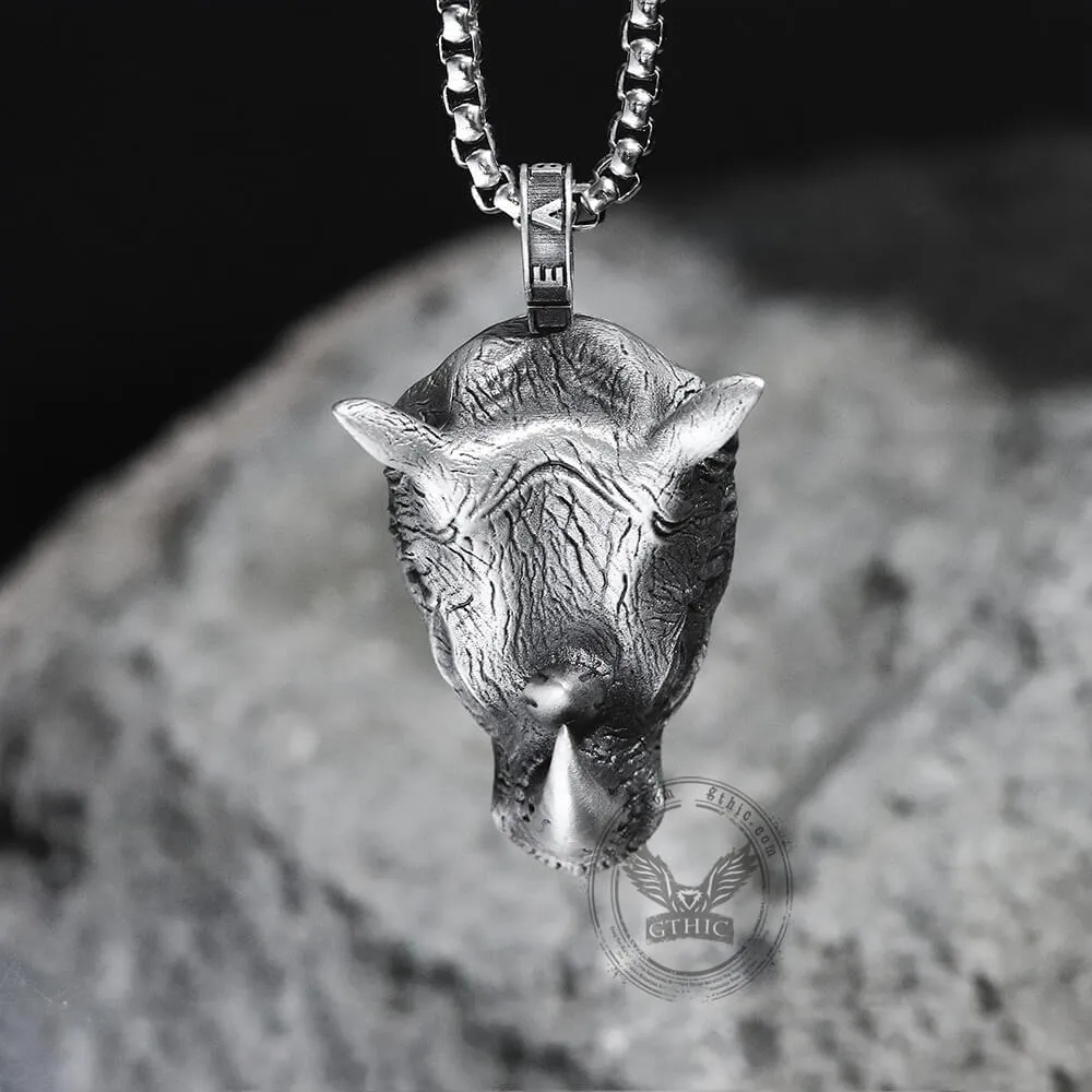 Wild Rhinoceros Pure Tin Necklace sold by GTHIC product image thumbnail 4