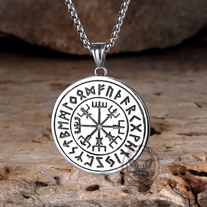 Viking Runes Wolf Head Stainless Steel Necklace sold by GTHIC product image thumbnail 5