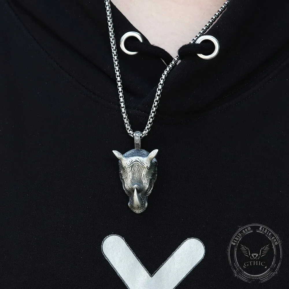 Wild Rhinoceros Pure Tin Necklace sold by GTHIC product image thumbnail 2