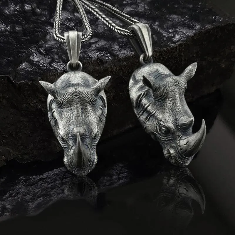 Wild Rhinoceros Pure Tin Necklace sold by GTHIC