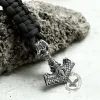 Black Thor’s Hammer Stainless Steel Viking Paracord Bracelet sold by GTHIC