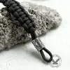 Black Thor’s Hammer Stainless Steel Viking Paracord Bracelet sold by GTHIC