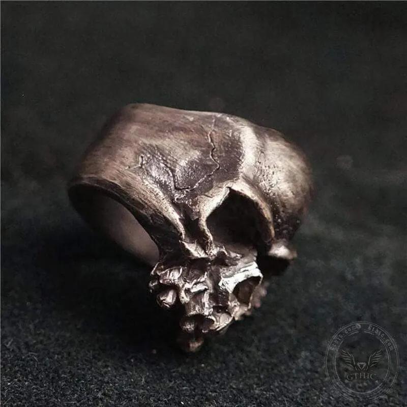Dark Retro Sterling Silver Skull Ring sold by GTHIC product image thumbnail 4