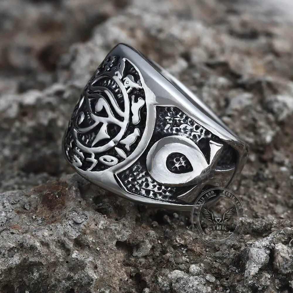 Eye of Ra Ankh Cross Stainless Steel Egypt Ring sold by GTHIC product image thumbnail 4