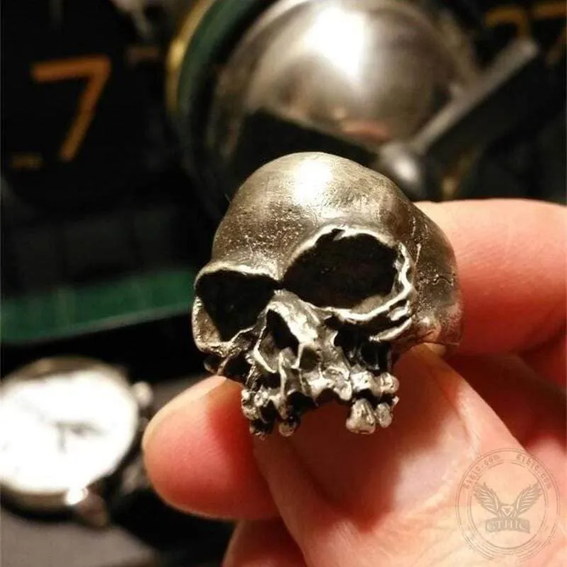Dark Retro Sterling Silver Skull Ring sold by GTHIC product image thumbnail 2