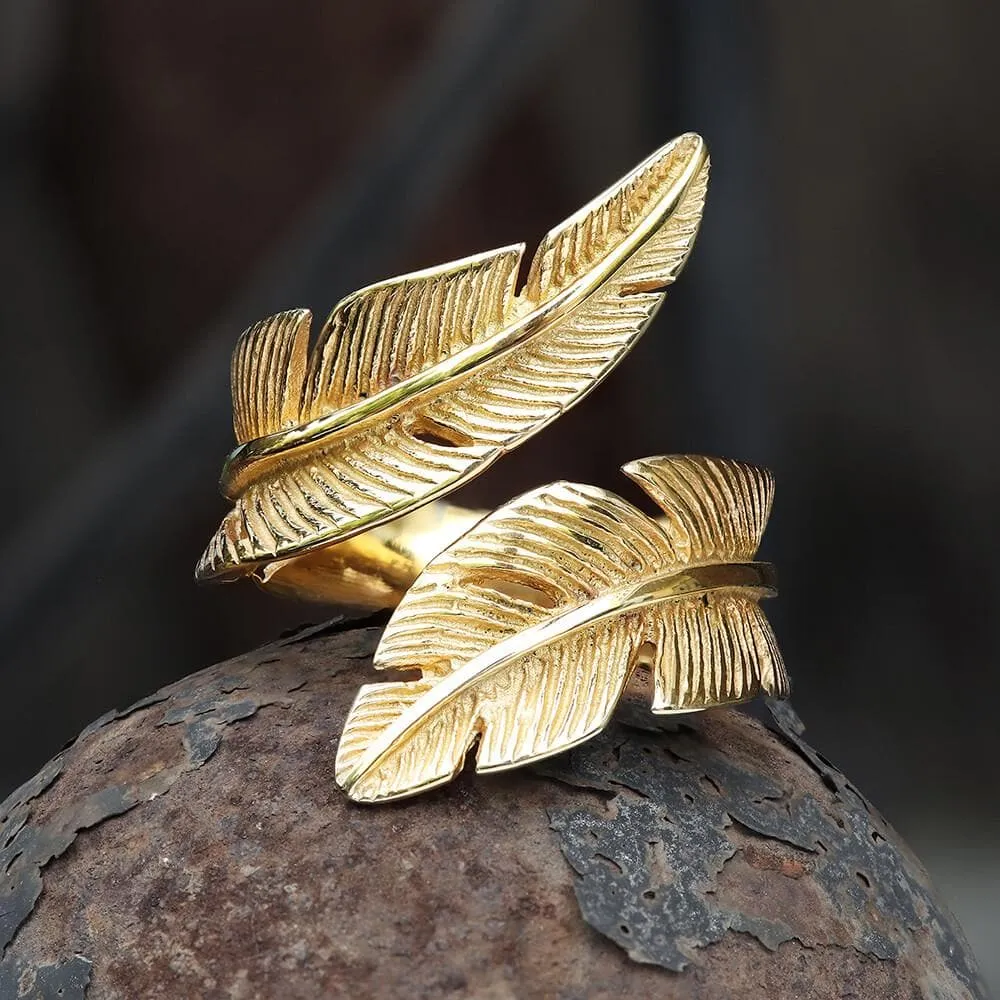 Retro Feather Stainless Steel Ring sold by GTHIC product image thumbnail 3