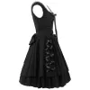 Black Layered Lace-Up Sleeveless Lolita Dress sold by GTHIC