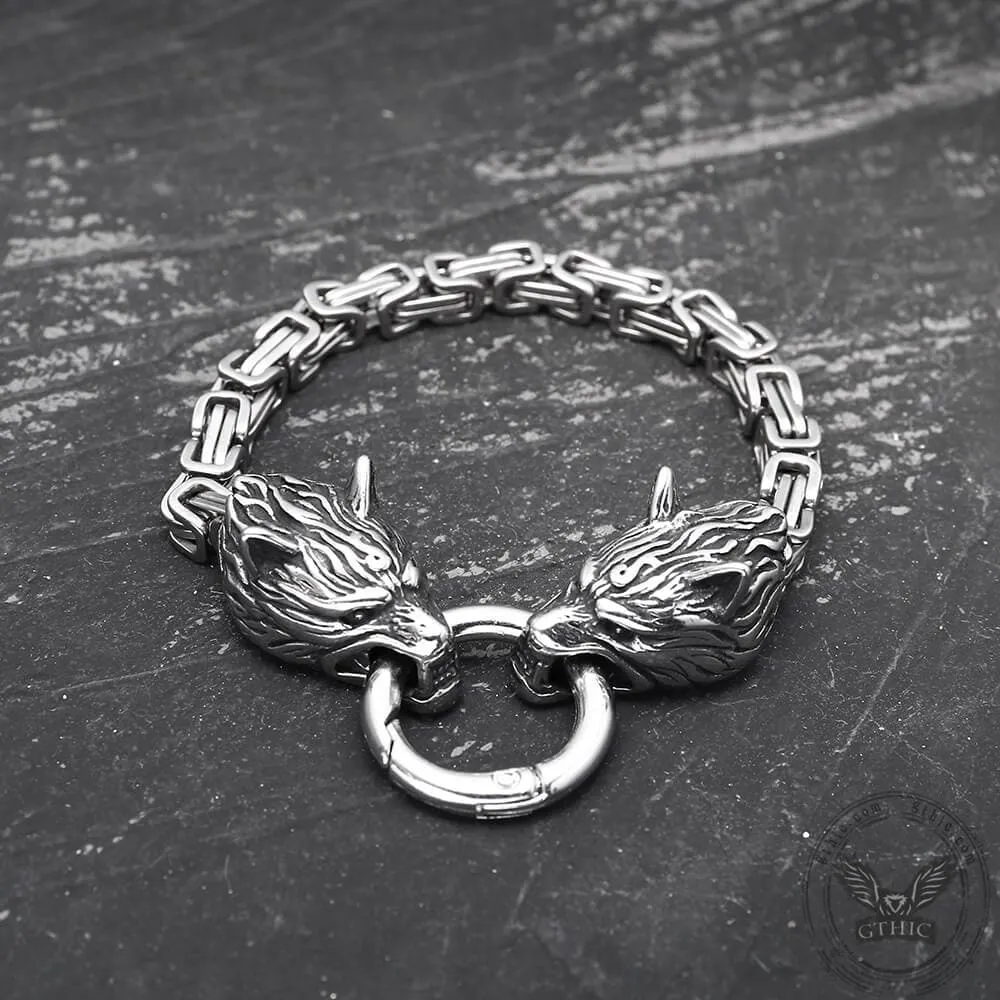 Celtic Wolf Stainelss Steel Beast Viking Bracelet sold by GTHIC product image thumbnail 5
