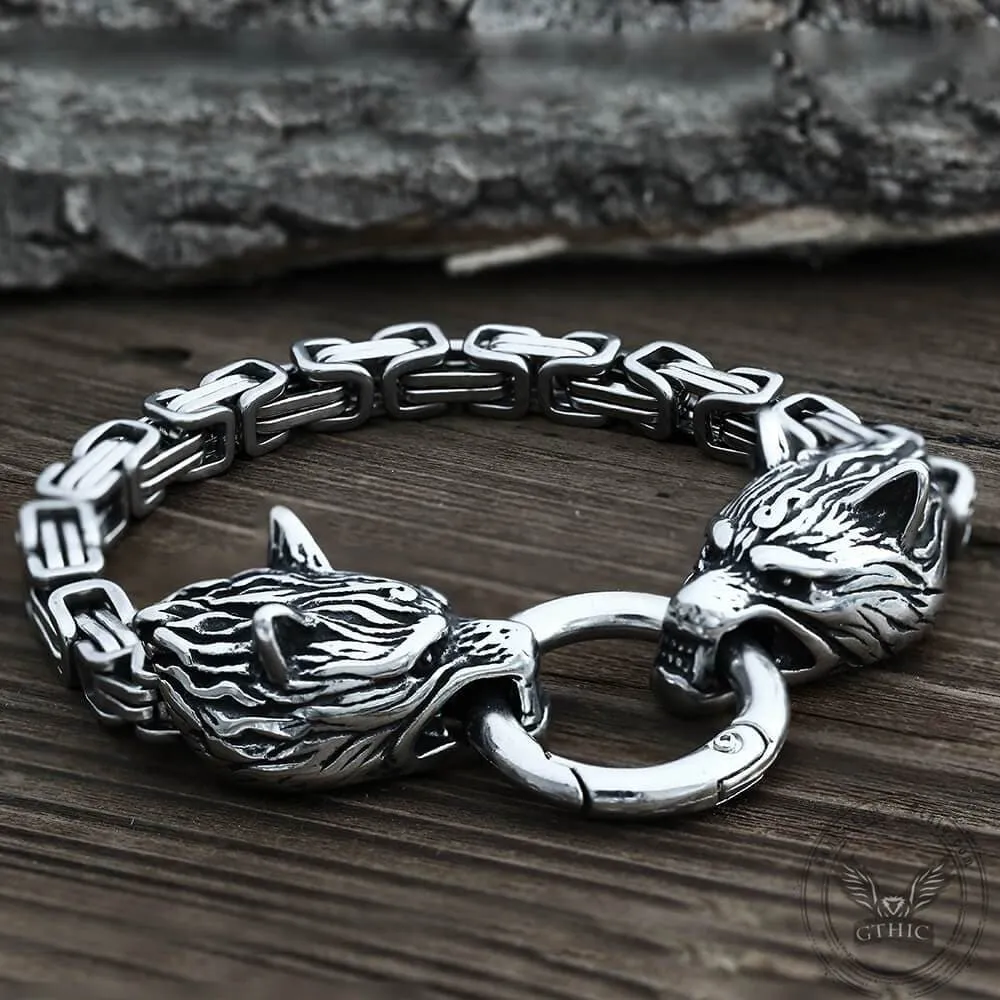 Celtic Wolf Stainelss Steel Beast Viking Bracelet sold by GTHIC product image thumbnail 3