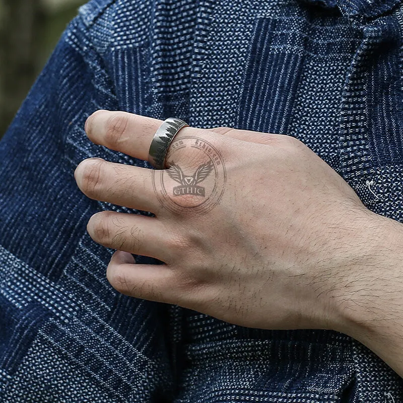 Pine Forest Titanium Wood Ring sold by GTHIC product image thumbnail 2