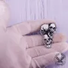 Gothic Stacked Skull Heads Alloy Brooch sold by GTHIC