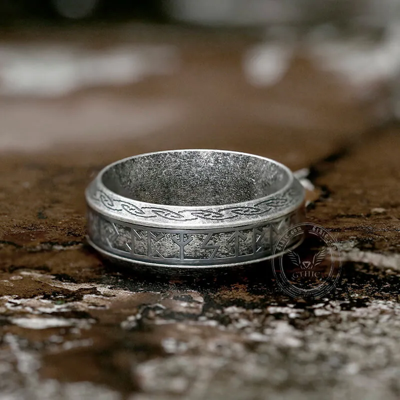 Viking Celtic Knot Runes Stainless Steel Ring sold by GTHIC product image thumbnail 5