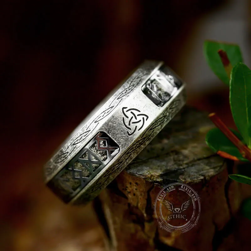 Viking Celtic Knot Runes Stainless Steel Ring sold by GTHIC product image thumbnail 3
