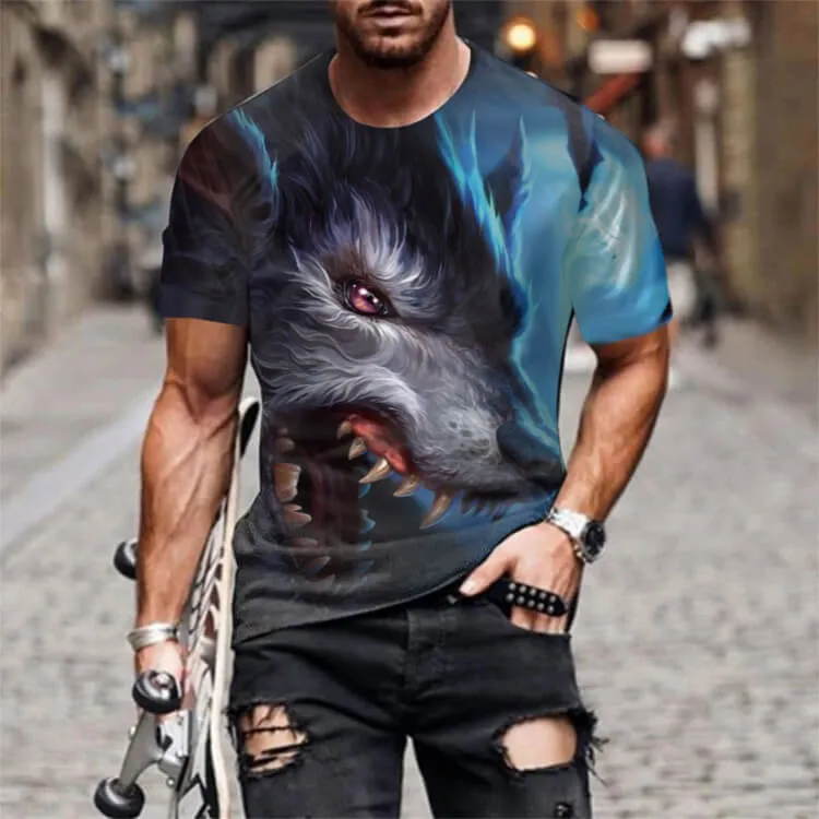 Wolf Howling Polyester T-Shirt sold by GTHIC product image thumbnail 2