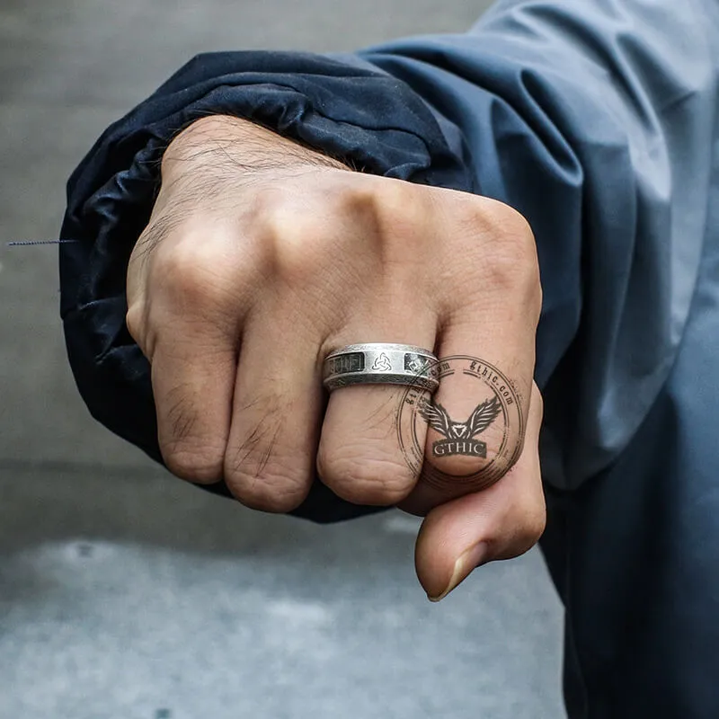 Viking Celtic Knot Runes Stainless Steel Ring sold by GTHIC product image thumbnail 2