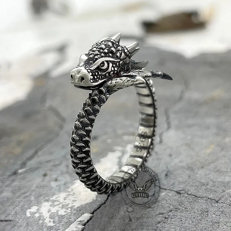 Domineering Dragon Sterling Silver Ring sold by GTHIC product image thumbnail 4