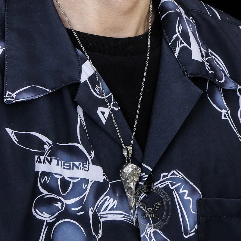 Raven Skull Stainless Steel Viking Pendant sold by GTHIC product image thumbnail 3